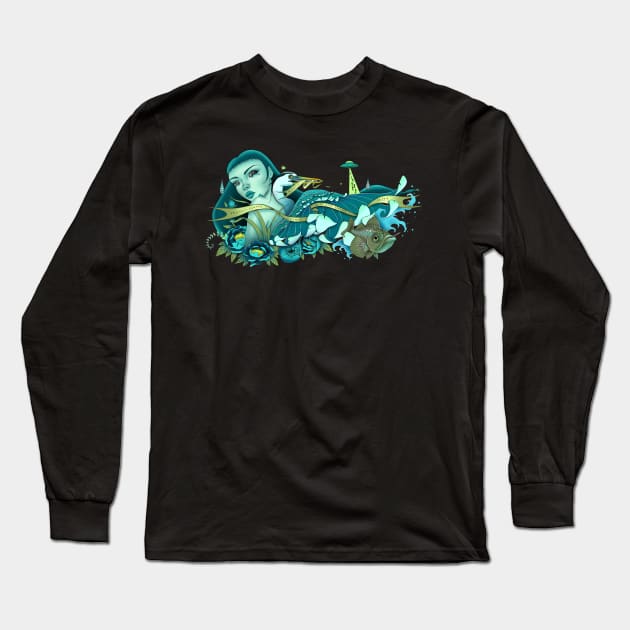 Protect Earth's Oceans Long Sleeve T-Shirt by Caia Koopman